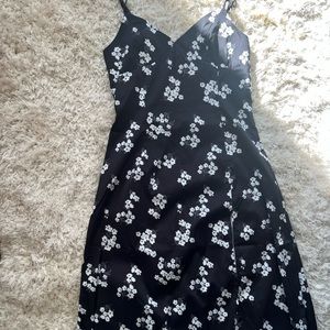 Black SHEIN Floral MIDI Dress
